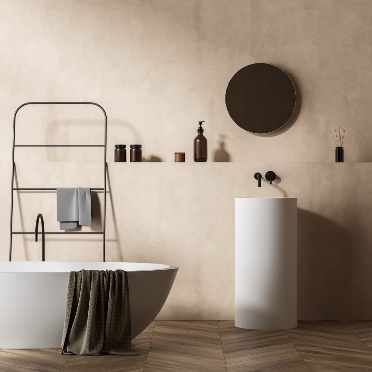 Detalle de interiorismo con cerámica artesanal y composición serena — la filosofía Coco House